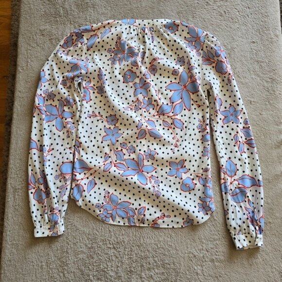 Veronica Beard Ashlynn Floral Silk Blouse size 4 - Picture 8 of 15